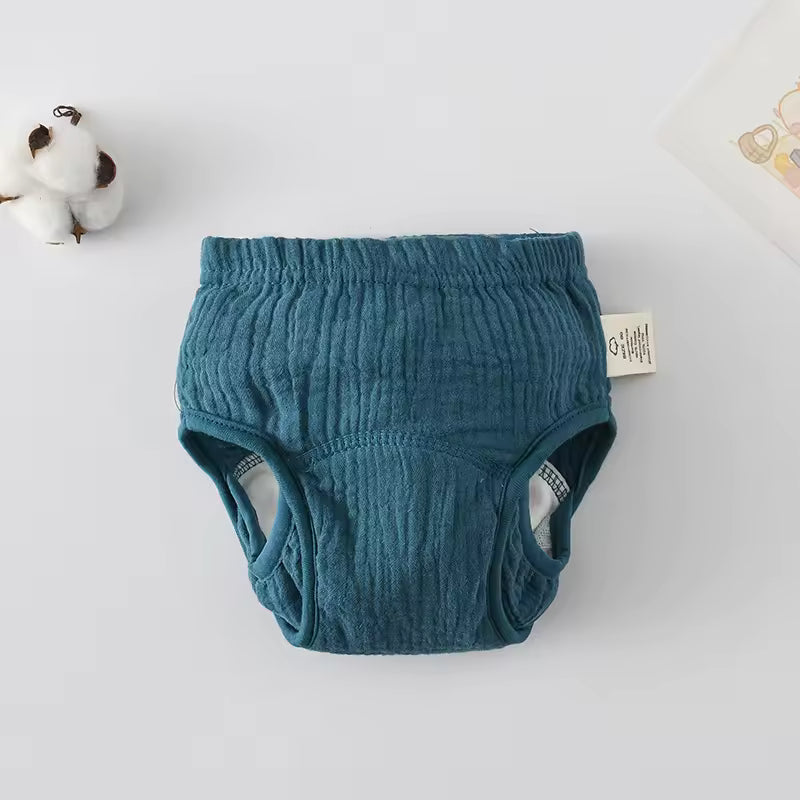 Aequalis Culotte d’apprentissage lavable, bleu paon, douce et respirante pour l’apprentissage de la propreté des tout-petits