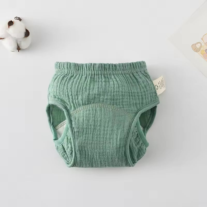 Aequalis Culotte d’apprentissage lavable, vert herbe, douce et respirante pour l’apprentissage de la propreté des tout-petits
