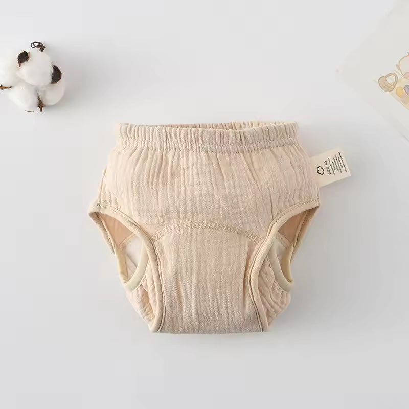 Aequalis Culotte d’apprentissage lavable, kaki, douce et respirante pour l’apprentissage de la propreté des tout-petits
