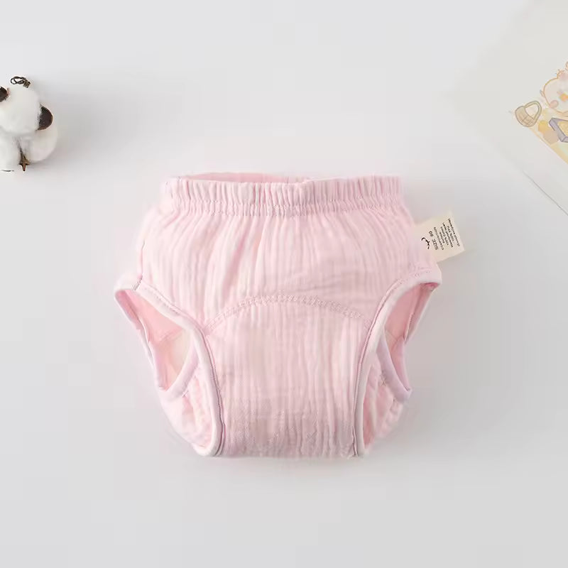 Aequalis Culotte d’apprentissage lavable, pêche rose, douce et respirante pour l’apprentissage de la propreté des tout-petits
